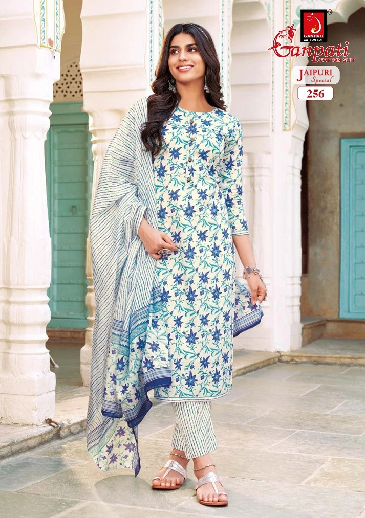 Ganpati Jaipuri Special Vol 11 Cotton Wholesale Salwar Suit Catalog — Wholesale Salwar Suits, Ganpati wholesale from Surat - Gallery Image 10